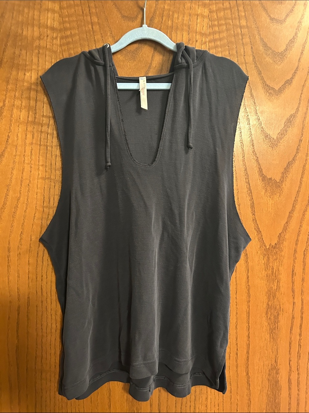 FP Movement by Free People Sleeveless Hooded Tank Washed Black
